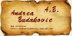 Andrea Budaković vizit kartica